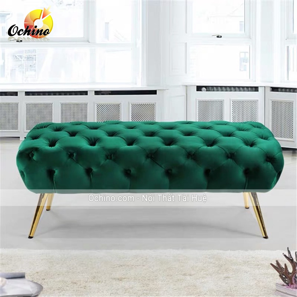 Ghế Dài Ngồi chờ, ghế Sofa Dài Phòng Ngủ NHún cổ điển Sang Chảnh dài 80 cm ( Ảnh Thật và Video)