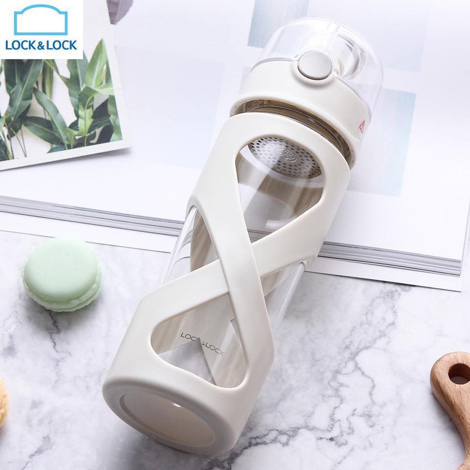 Bình nước thủy tinh chịu nhiệt One Touch Lock & Lock 500ml LLG648