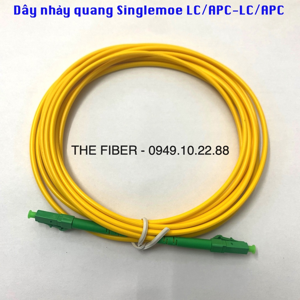 Dây nhảy quang singlemode LC/APC-LC/APC phi 3.0mm, Simplex, chiều dài theo yêu cầu