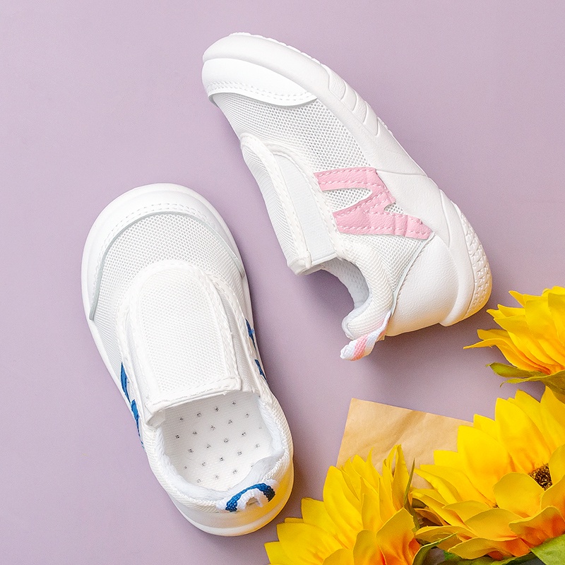 Cheerful Mario Sandal Tập khóa dán Đi Cho Bé Chống Trơn Thoáng Khí Đế Mềm