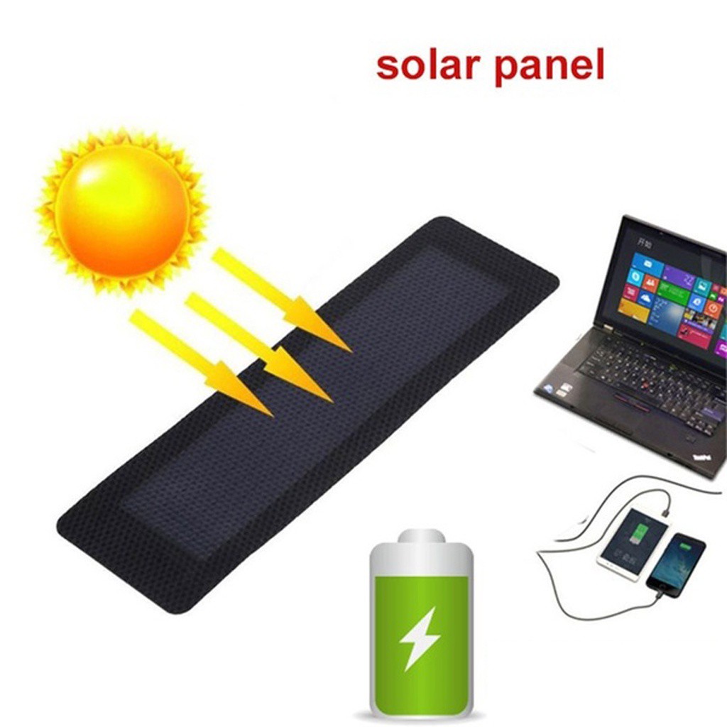 Tấm Sạc Pin Năng Lượng Mặt Trời 2w 5v Usb Nhiều Màu Tiện Dụng Mang Theo Du Lịch Cho Điện Thoại