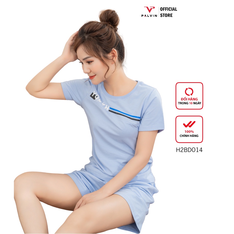 Đồ bộ thun cotton PALVIN, đồ bộ nữ đẹp, mặc nhà, mặc tập - H2BDO14