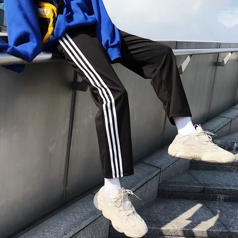 Quần suông ống rộng nam nữ 3 sọc vải thun cotton 4 chiều quần thể thao basic pant ulzzang unisex FFSTORE | BigBuy360 - bigbuy360.vn