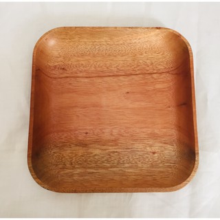 Dĩa vuông gỗ thanh tú 20cm