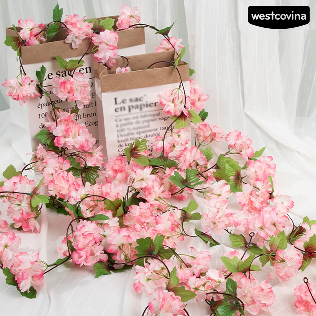 [Hot]⚘Dây Hoa Anh Đào Giả Sinh Động Như Thật Trang Trí Nội Thất DIY