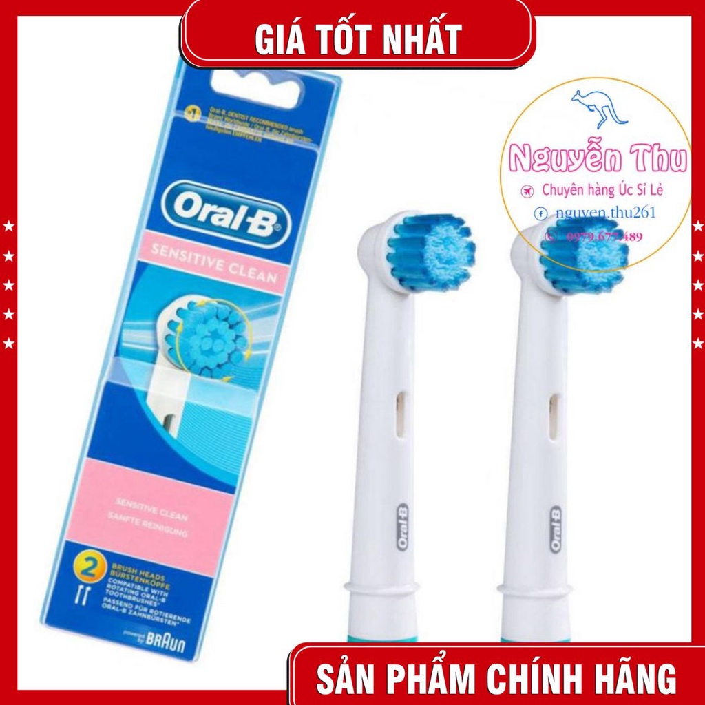 Đầu bàn chải thay thế sensitive Oral-b cho răng nhạy cảm - Made in Germany (Hàng_chính_hãng)