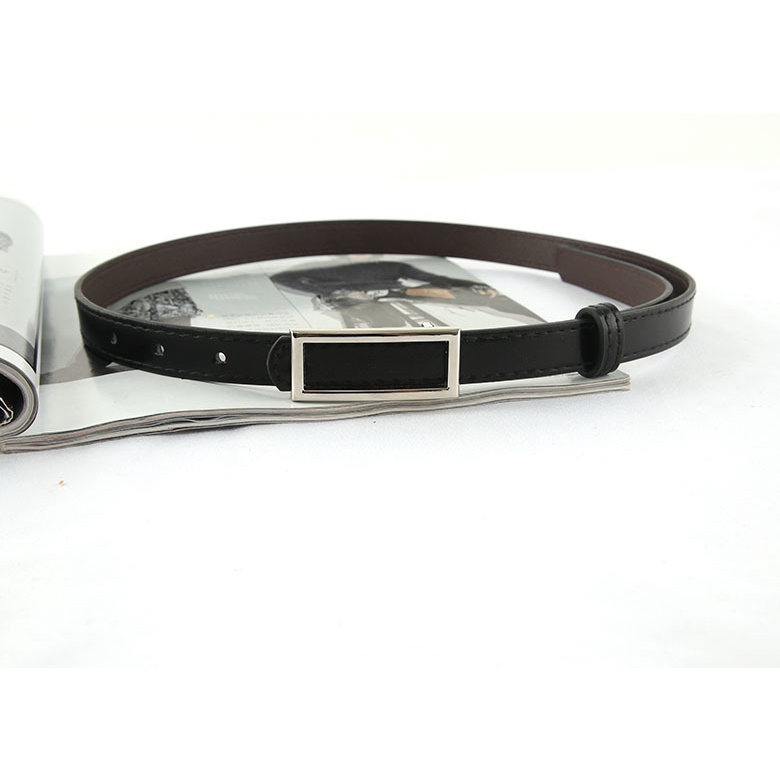 Thắt lưng váy mặt vuông bạc cá tính dạng bấm, bản nhỏ 1.8cm (hỗ trợ bấm lỗ dây nịt) TL426 - Thắt Lưng Giá Tốt