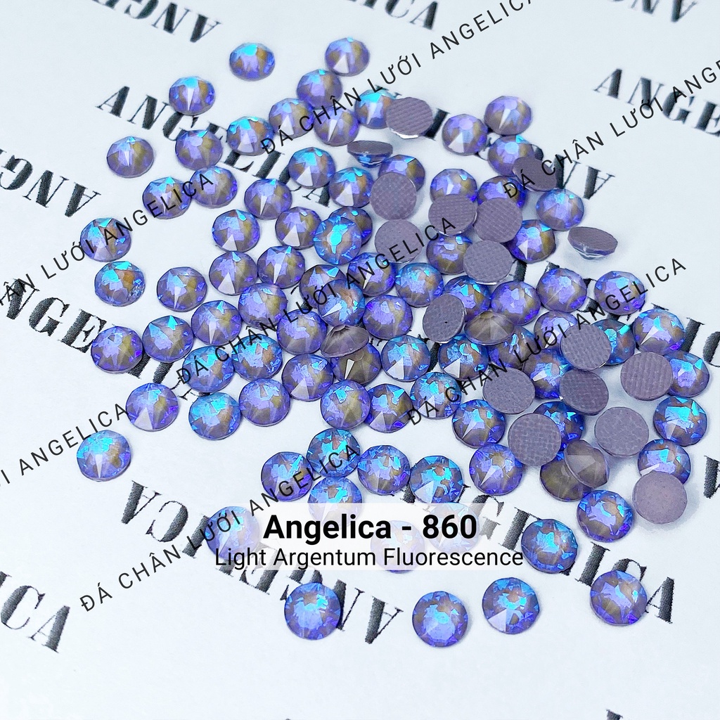 Đá Nail Chân Lưới 16 Khía Padparadscha Ab Đính Trang Trí Móng ANGELICA 860