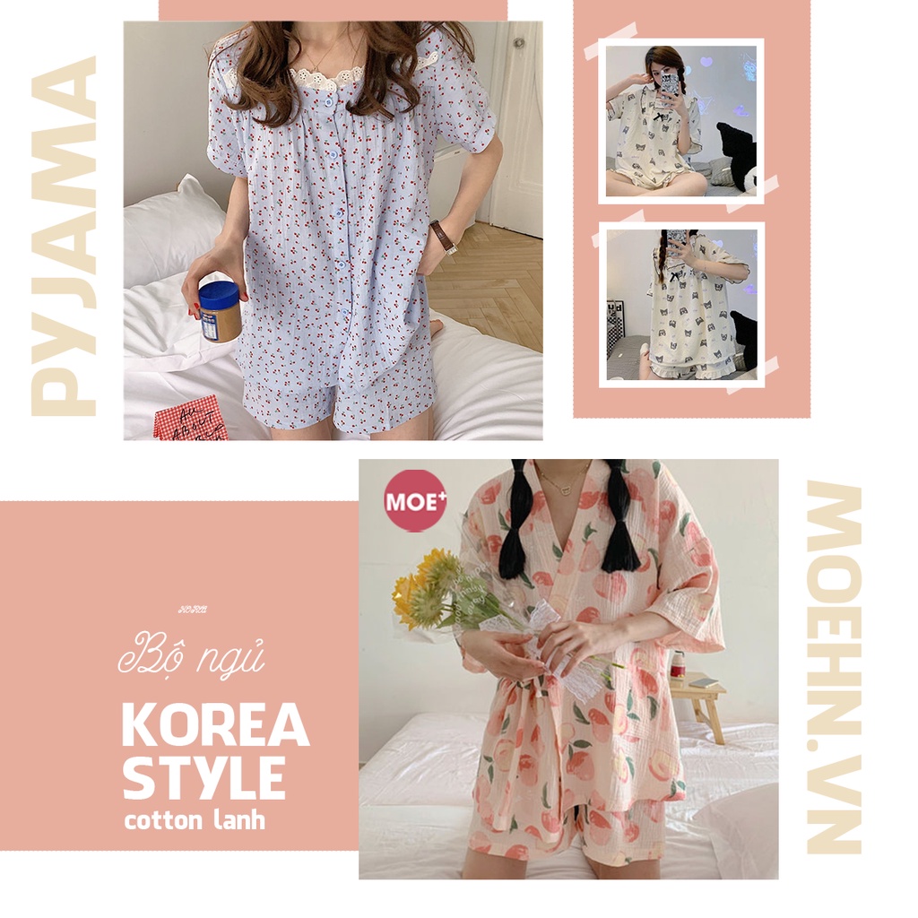 HÀNG SẴN_Bộ Ngủ Cotton Lanh Korea Style ( Tổng Hợp)