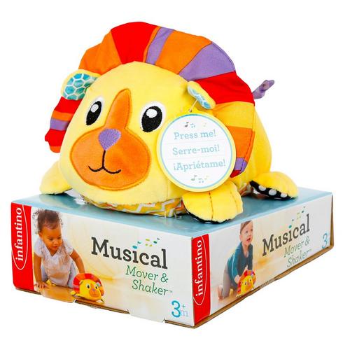 [Chính Hãng] Đồ chơi thú bông hình sư tử phát nhạc và chuyển động infantino Musical Mover & Shaker - Lion