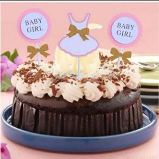 Bộ 3 Topper trang trí  BABY BOY và BABY GIRL