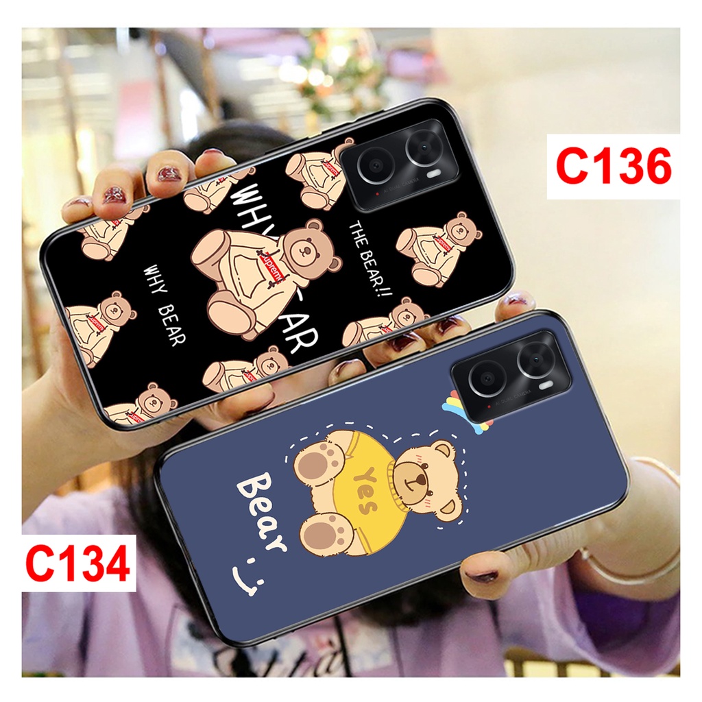Ốp lưng Oppo A36 - Oppo A76 in hình gấu bear cute, dễ thương. ốp oppo A36 - A76 rẻ bền đẹp.