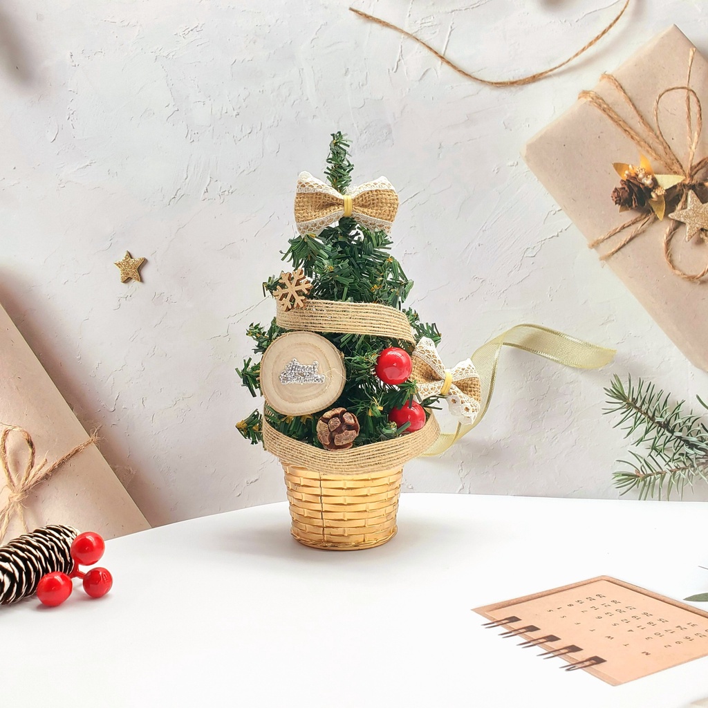 Cây Thông Nhí TNM01 Để Bàn Trang Trí Giáng Sinh - Cây 20cm