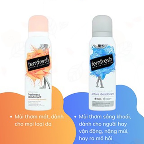 Xịt thơm mát vùng kín cao cấp femfresh deodorant spay 125ml