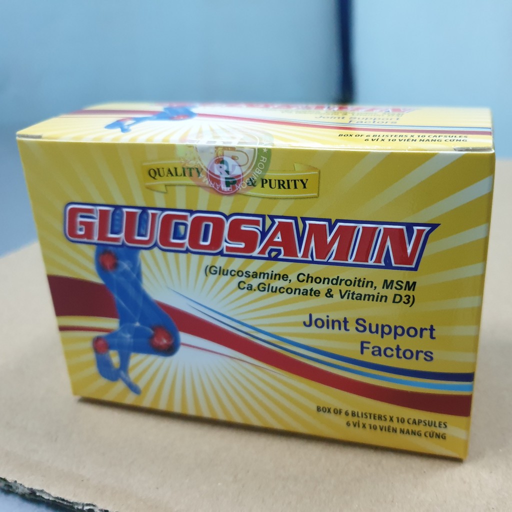 Combo 4 hộp Xương khớp, bổ khớp Glucosamin hộp 60 viên tặng áo mưa dù cao cấp Medibeauty