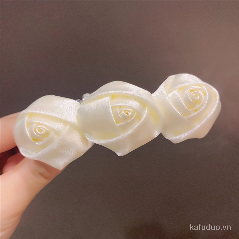Dây buộc tóc co giãn/ kẹp tóc hình hoa trà mùa hè mới dành cho nữ