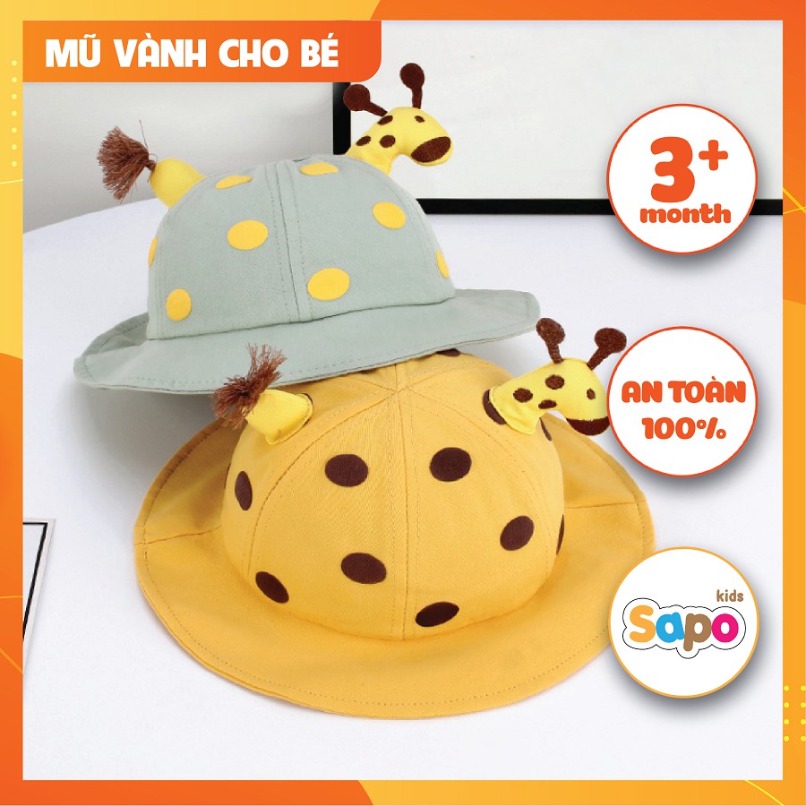 Mũ vành hươu cao cổ 3D cho bé từ 6 tháng đến 2 tuổi thời trang trẻ em SAPO KIDS