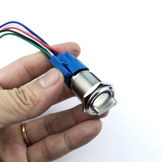 Công Tắc Led Vặn Xoay On Off Gắn Xe Máy 12v Đường Kính Ren 19mm [ 1 chiếc ]
