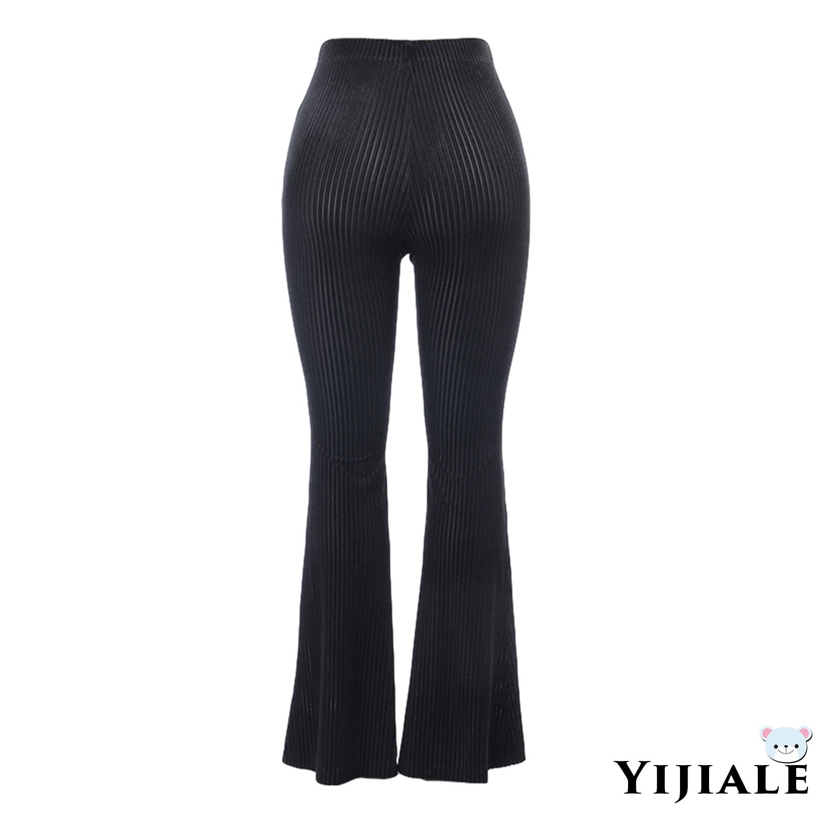 Quần Dài Ống Loe Lưng Cao Chất Liệu Da Lộn Phong Cách Cổ Điển Quyến Rũ Cho Nữ %0020 | BigBuy360 - bigbuy360.vn