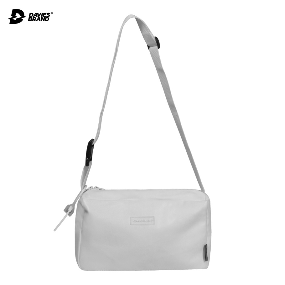 Túi đeo chéo nam nữ da màu trắng local brand Davies - White leather over shoulder Bag. | WebRaoVat - webraovat.net.vn