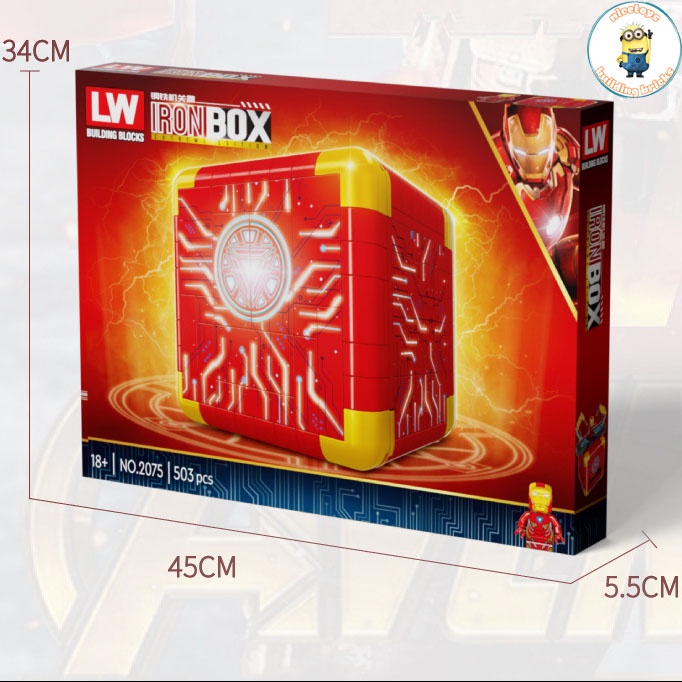 Đồ Chơi Lắp Ráp Xếp Hình Mô Hình Iron Man Box Avengers Age Of Ultron Model LW2075 Với 503 Mảnh Ghép