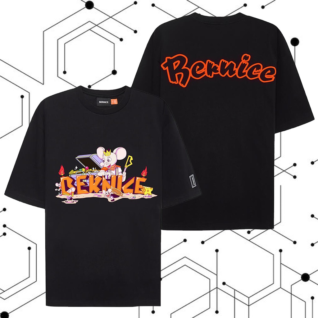 Áo thun Bernice Chuột màu Đen Phản Quang (Tee Bernice Mouse - Black)