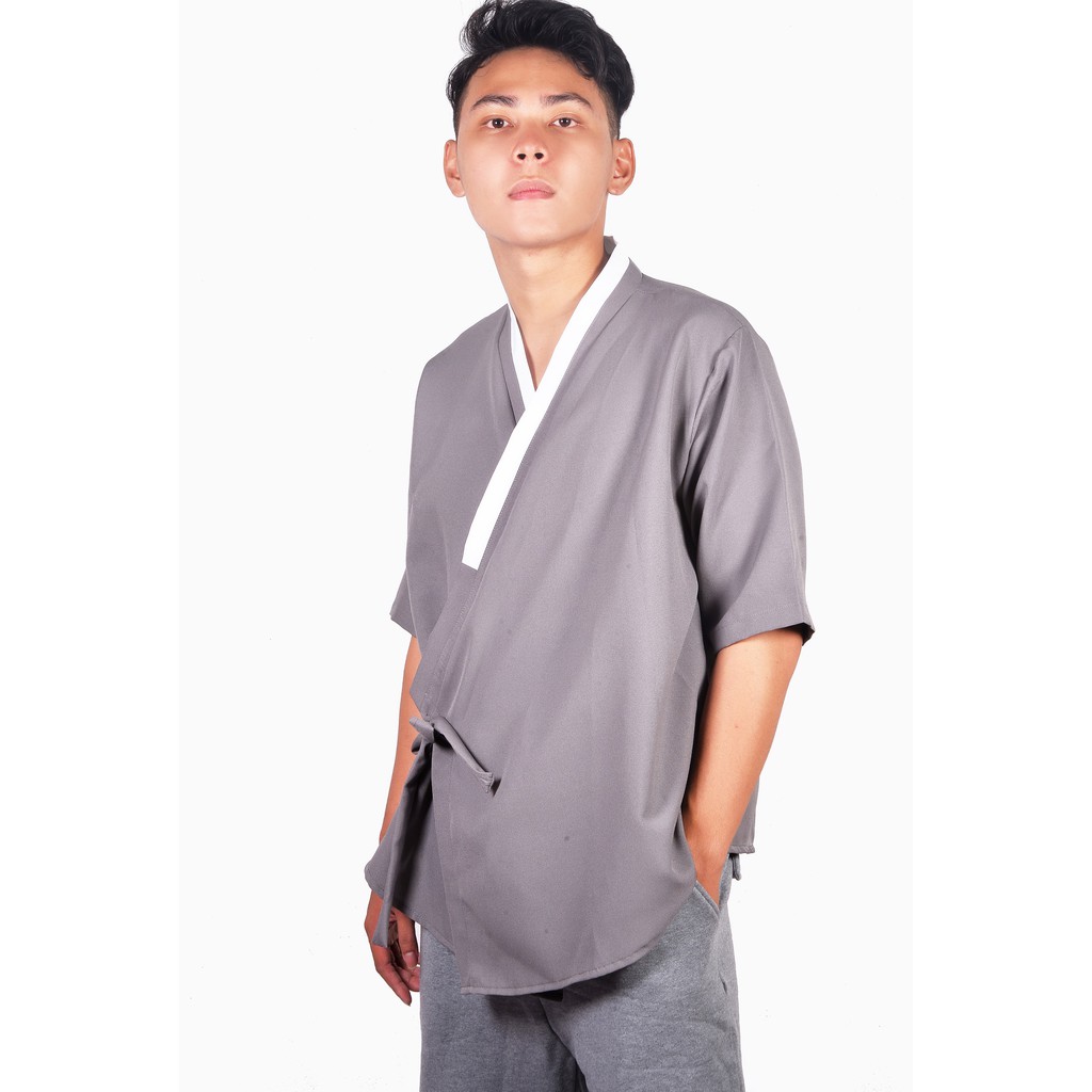 Áo kiểu Yukata Kimo Japanstyle màu xám