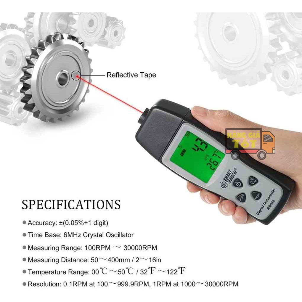 Máy Đo Tốc Độ Vòng Quay Không Tiếp Xúc AS926