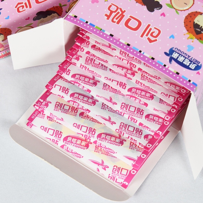 HỘP 100 MIẾNG Ơ GÂU - BĂNG CÁ NHÂN TRẺ EM / băng gâu nhiều hình/băng gạc ngộ nghĩnh