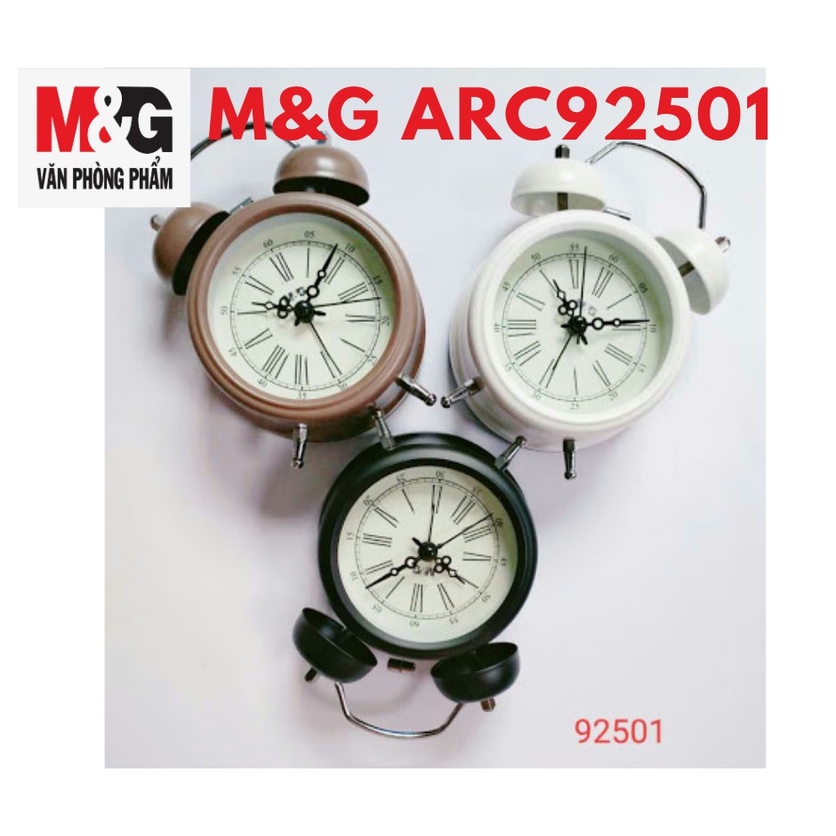 Đồng hồ báo thức M&amp;G ARC92501/ARC92502 bằng sắt (giao màu ngẫu nhiên)- 1 cái