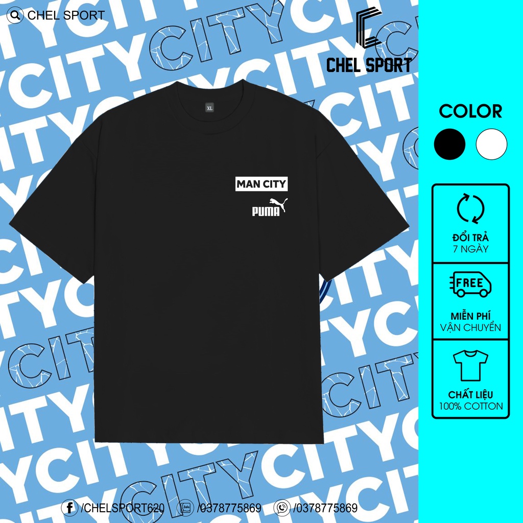 Áo thun cao cấp Man City Buma 2022/23 cotton 100%