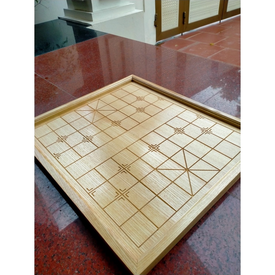 Bàn cờ tướng gỗ sồi đẹp giá rẻ kèm quân đủ kích cỡ
