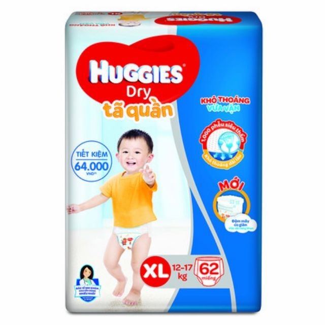 Tã quần Huggies Xl 62