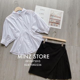 Áo SƠ MI cổ đức dúm sườn MINZ