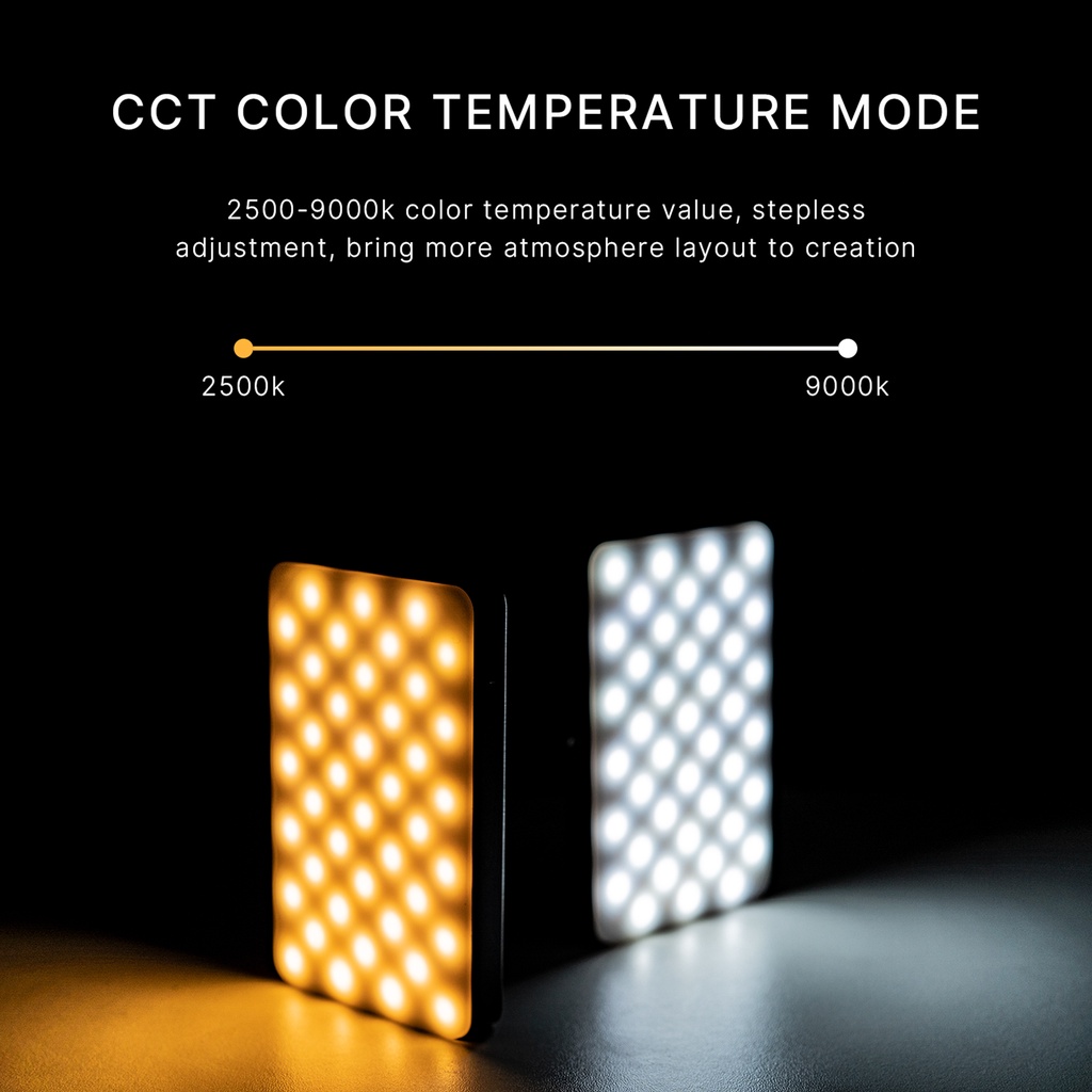 Đèn Led Mini Ulanzi Vl120 Rgb 2500k-9000k Cri95 + 20 Hiệu Ứng Ánh Sáng Kèm Phụ Kiện