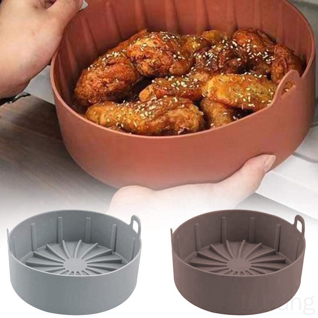 Nồi Chiên Không Dầu Bằng Silicone Cách Nhiệt Chống Dính Kích Thước Lớn 19cm