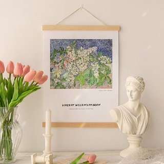 Bắc Âu Treo Tường Vải Kẹp Gỗ Poster Thẻ Kẹp Mini Tấm Thảm Giá Đỡ Nhà Nghệ Thuật Trang Trí