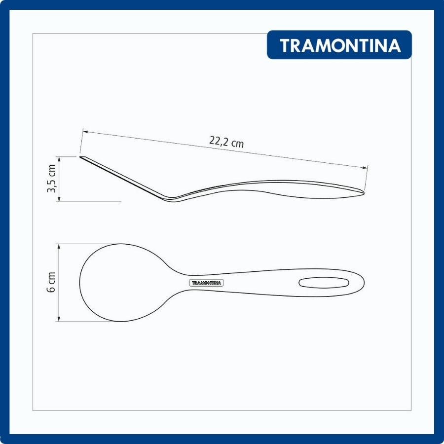 [Mã giảm 10% đơn 99K] Dụng cụ lật bánh 22cm Tramontina nhựa PA cao cấp chịu nhiệt nhập khẩu chính hãng Brazil