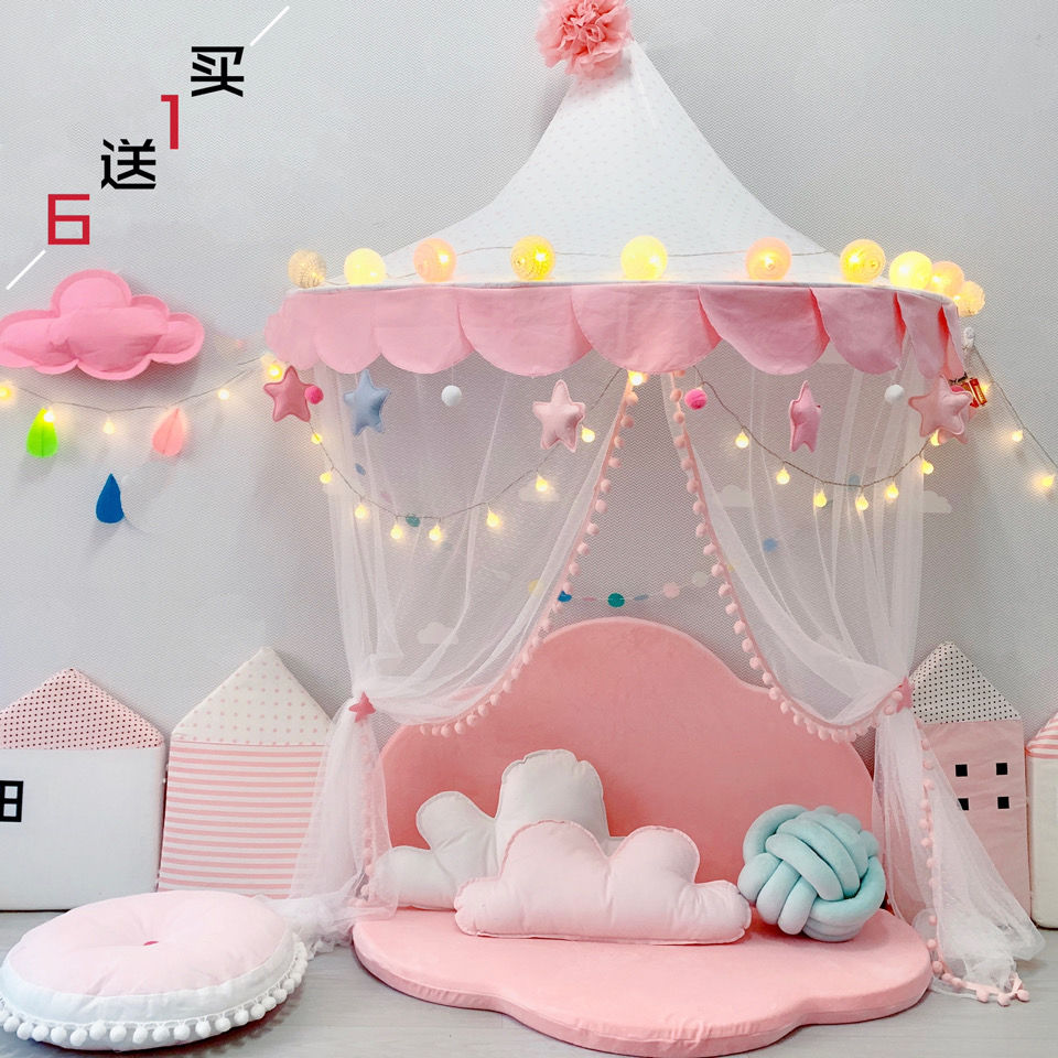 Lều Công Chúa Bằng Cotton Nguyên Chất Chia Ngăn Cho Nhà Búp Bê