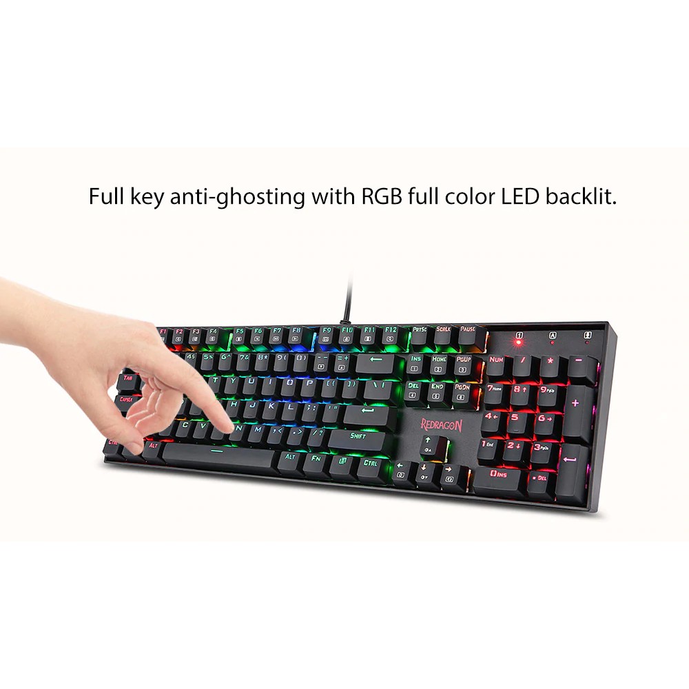 Bàn Phím Cơ Gaming Redragon Mitra K551 RGB