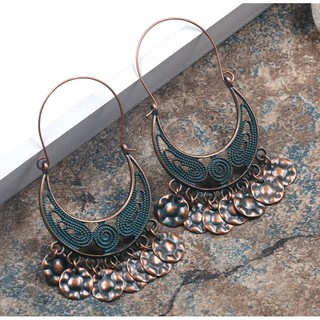 Bông tai boho đi biển màu xanh