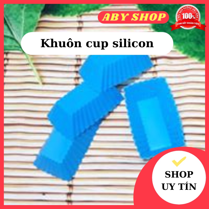 Khuôn cup silicon ⚡ HÀNG CAO CẤP ⚡ cái khuôn cup silicon chữ nhật rời làm bánh