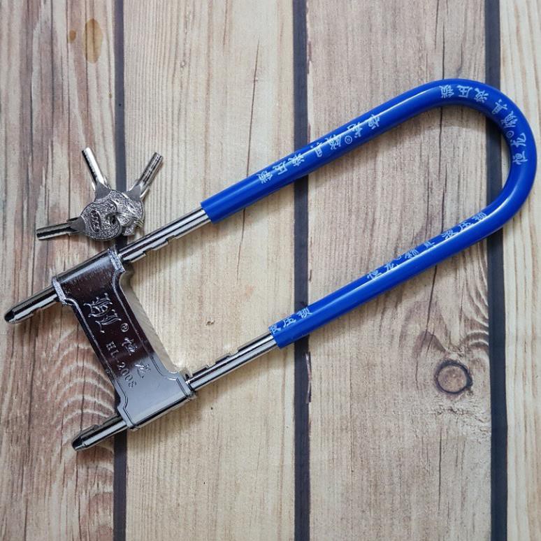 Khóa chữ u dài 34cm khóa xe máy cửa kính cường lực - HV Store 416