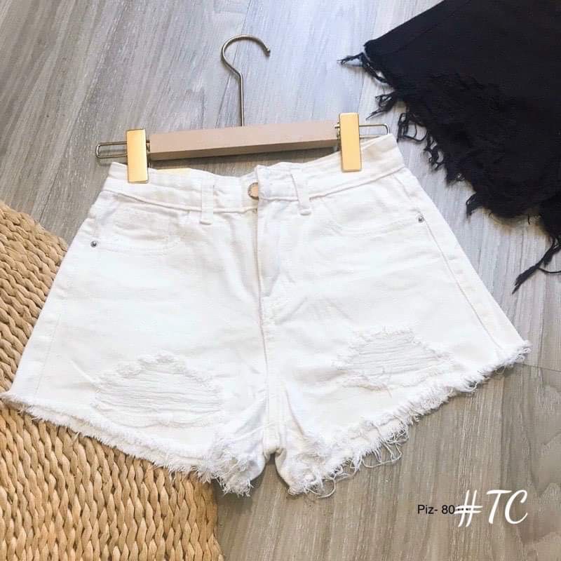 Quần sooc bò rách rua gấu TC6 | BigBuy360 - bigbuy360.vn