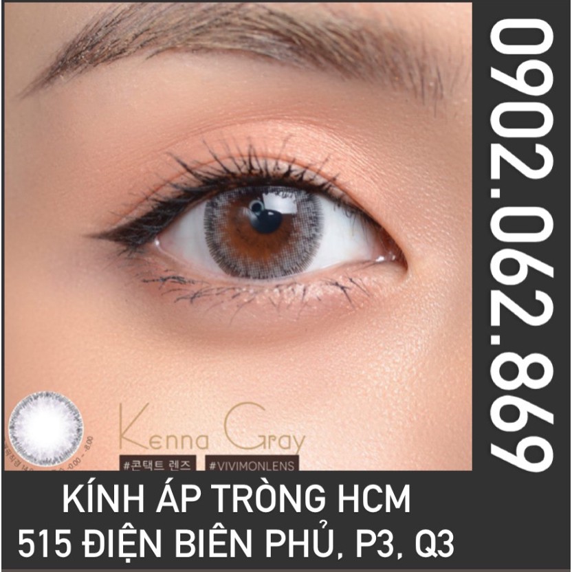 Kính áp tròng cận màu xám Hàn Quốc không giãn tròng KENNA GRAY - Vivimoon Hồ Chí Minh