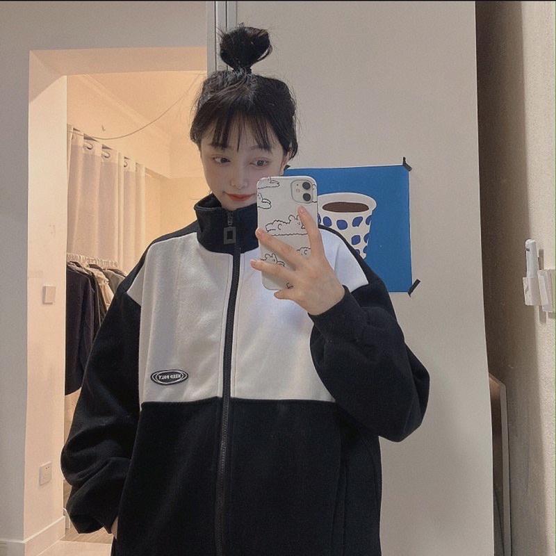 [ ẢNH THẬT ] ÁO KHOÁC KEEP PALY PHỐI MÀU FORM RỘNG TAY BỒNG | BigBuy360 - bigbuy360.vn