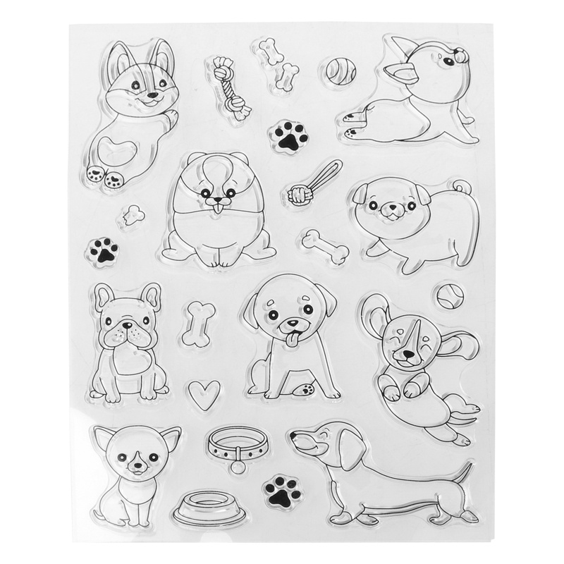 Khuôn Cắt Giấy Silicon Trong Suốt Hình Chú Chó Blala