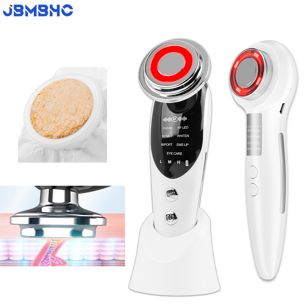 Máy Massage Mặt Có Đèn LED Sử Dụng Sóng Siêu Âm Chống Nếp Nhăn Lão Hóa Làm Săn Chắc Da