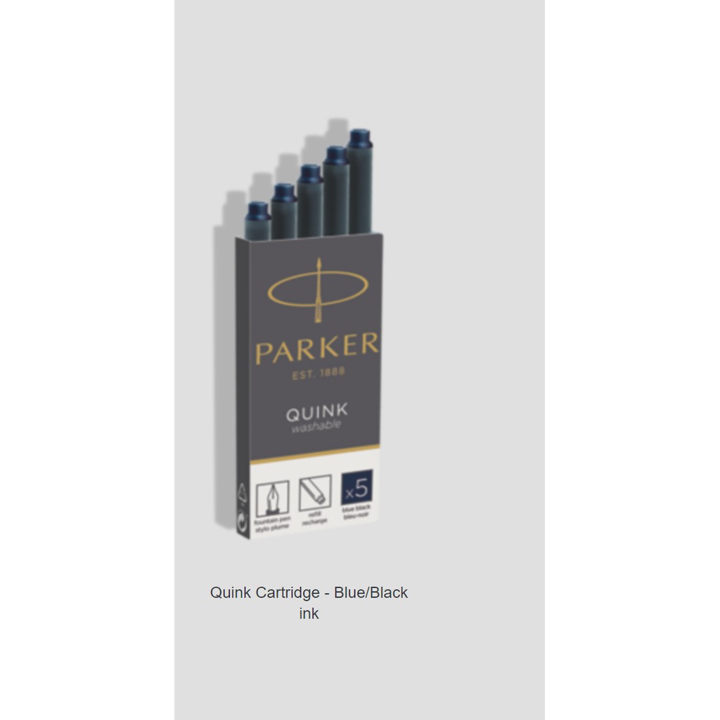 Ống mực bút máy cao cấp Parker - Vỉ 5 ống (Hàng nhập khẩu) cam kết hàng đúng mô tả chất lượng đảm bảo không chứa hóa chấ