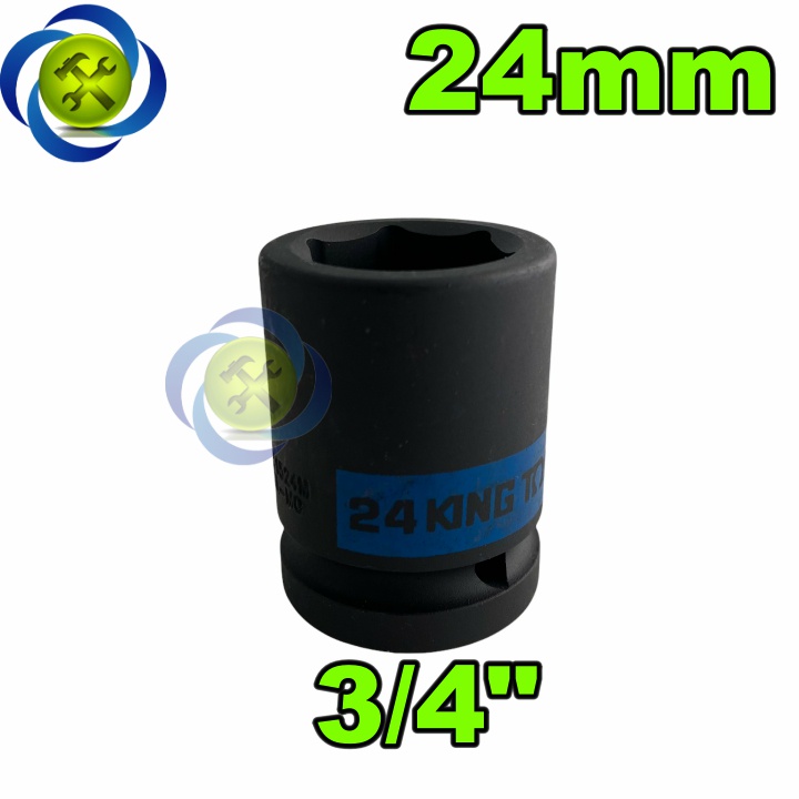 Tuýp 24mm 3/4 Kingtony 651524M loại ngắn 6 cạnh màu đen